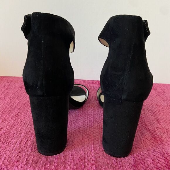 Jeffrey Campbell Lindsay Sandal Heels Black Suede Size 9.5 - Picture 6 of 14